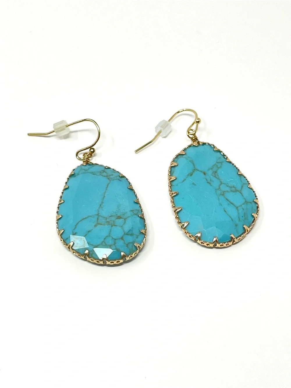 New Anthropologie Turquoise Drop Dangle Earrings - Picture 1 of 4